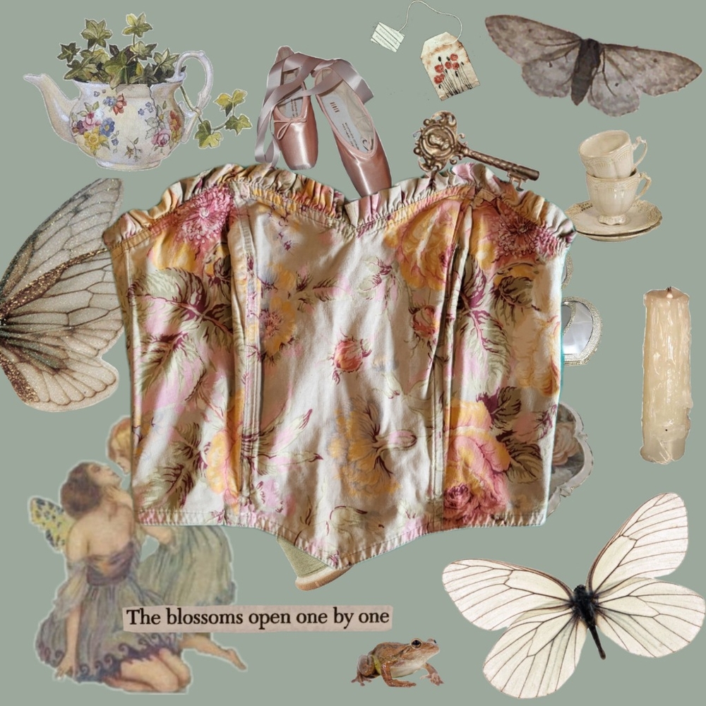 Vintage Floral Bustier